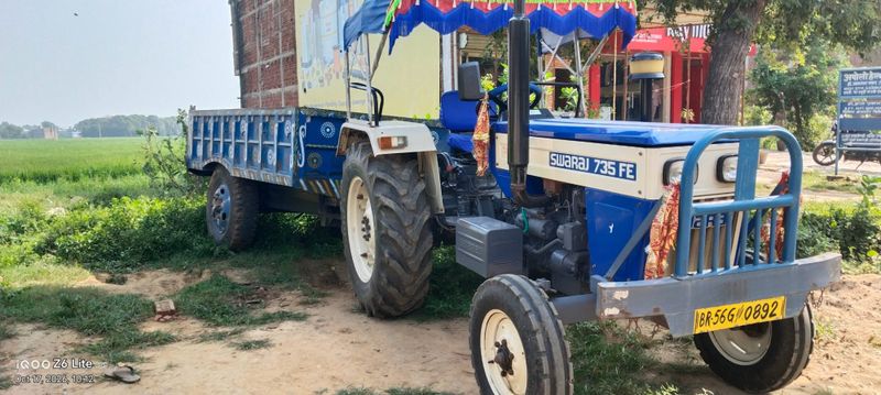 Tractor with trolley महिंद्रा स्वराज on rent – Arwal